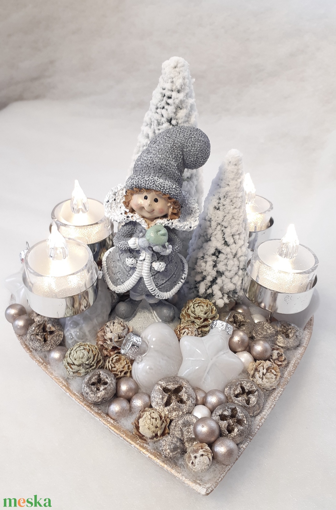 Adventi asztaldísz ledes mécsessel - karácsony - adventi díszek - adventi asztaldísz - Meska.hu Adventi asztaldísz ledes mécsessel - karácsony - adventi díszek - adventi asztaldísz - Meska.hu
