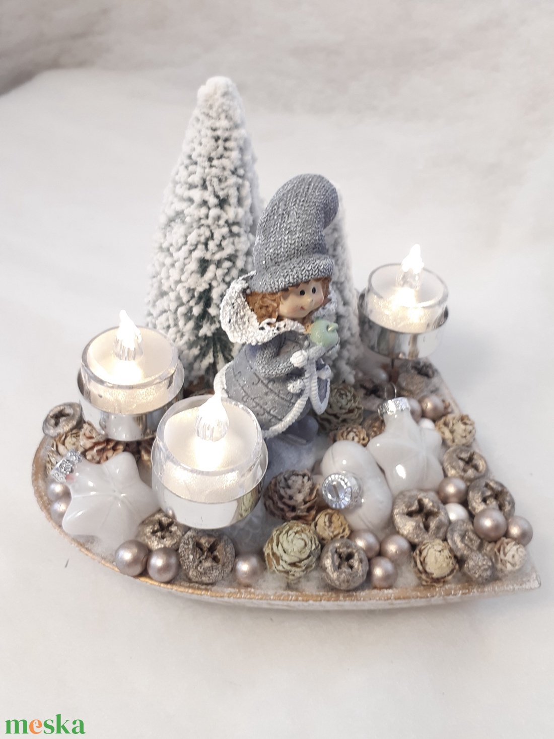 Adventi asztaldísz ledes mécsessel - karácsony - adventi díszek - adventi asztaldísz - Meska.hu Adventi asztaldísz ledes mécsessel - karácsony - adventi díszek - adventi asztaldísz - Meska.hu