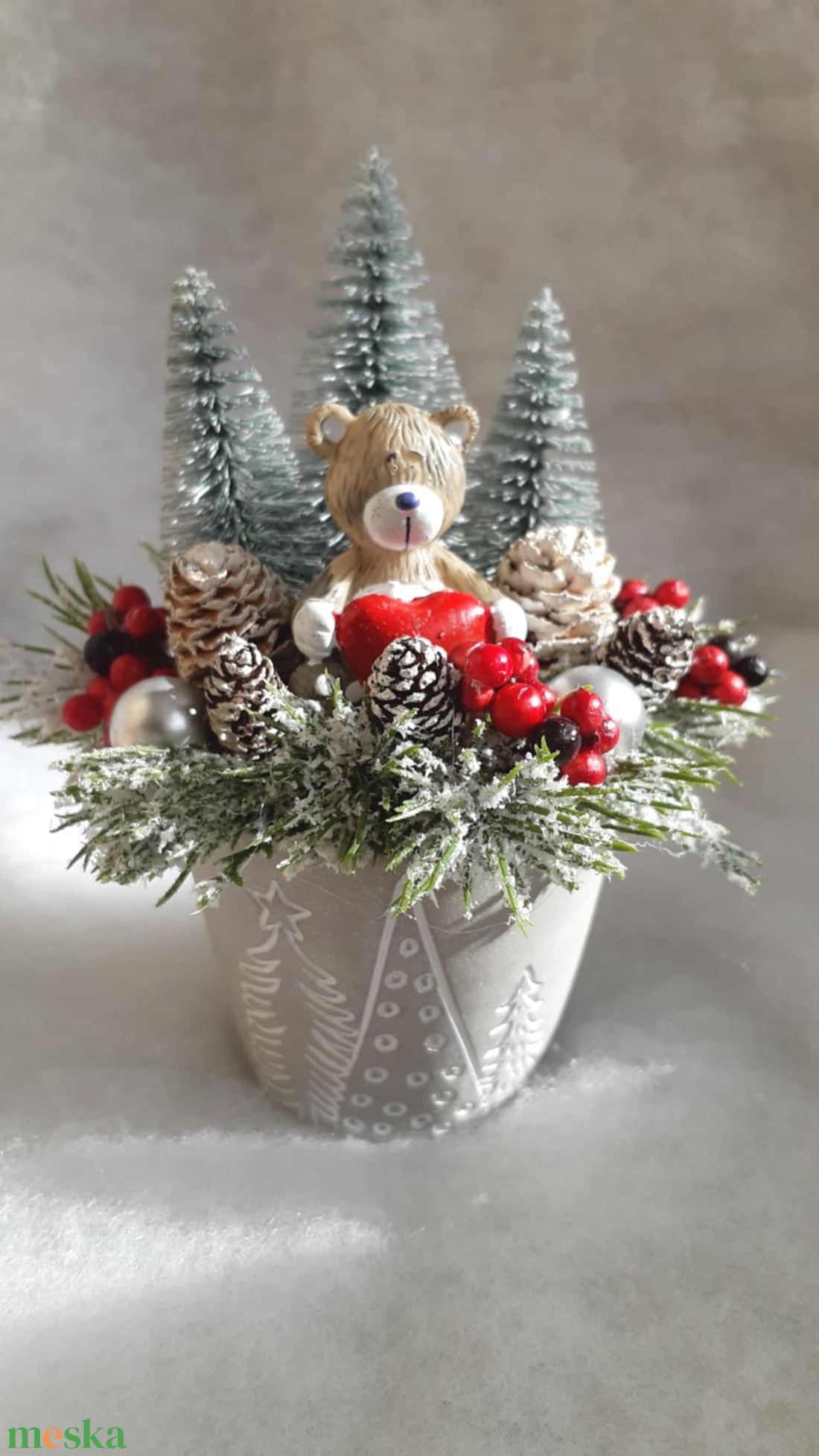 Macis fenyős asztaldísz - karácsony - adventi díszek - adventi asztaldísz - Meska.hu Macis fenyős asztaldísz - karácsony - adventi díszek - adventi asztaldísz - Meska.hu