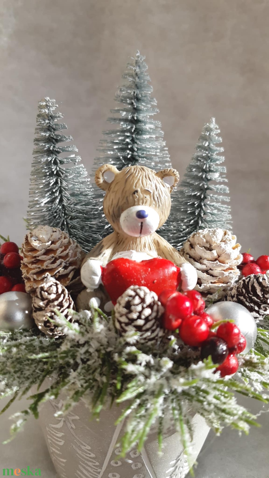 Macis fenyős asztaldísz - karácsony - adventi díszek - adventi asztaldísz - Meska.hu Macis fenyős asztaldísz - karácsony - adventi díszek - adventi asztaldísz - Meska.hu