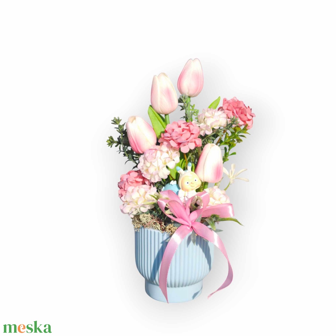 Csigás tavaszi asztaldísz - otthon & életmód - dekoráció - asztal és polc dekoráció - asztaldísz - Meska.hu