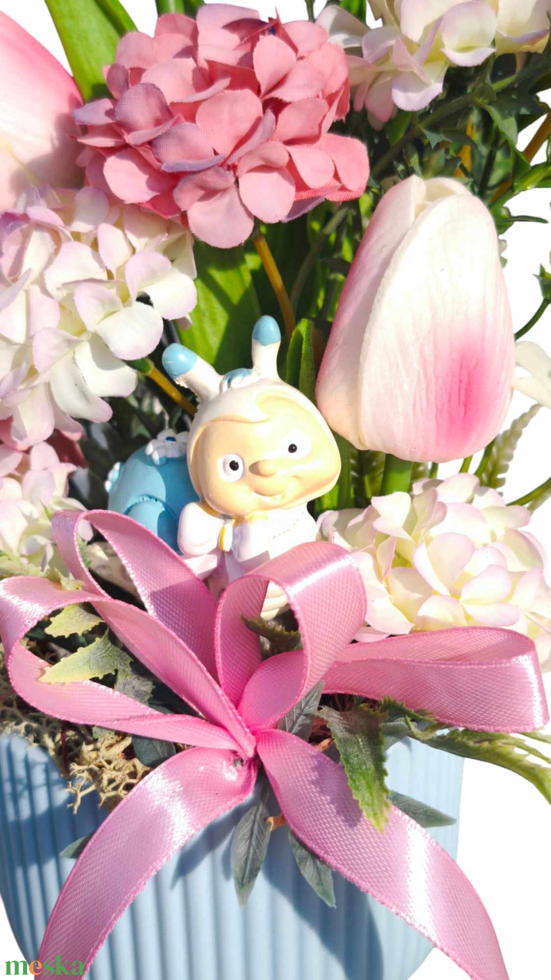 Csigás tavaszi asztaldísz - otthon & életmód - dekoráció - asztal és polc dekoráció - asztaldísz - Meska.hu