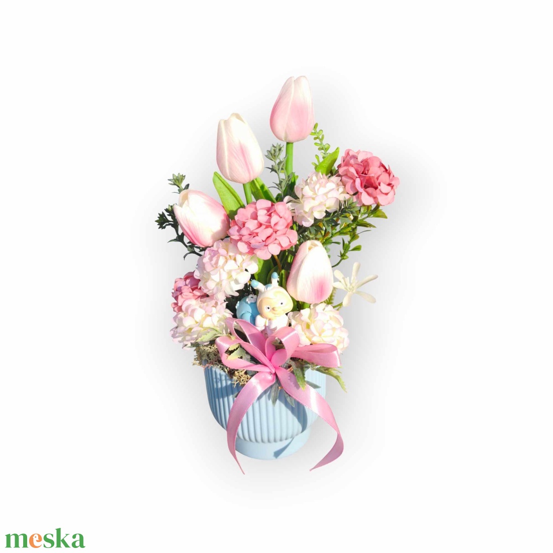 Csigás tavaszi asztaldísz - otthon & életmód - dekoráció - asztal és polc dekoráció - asztaldísz - Meska.hu