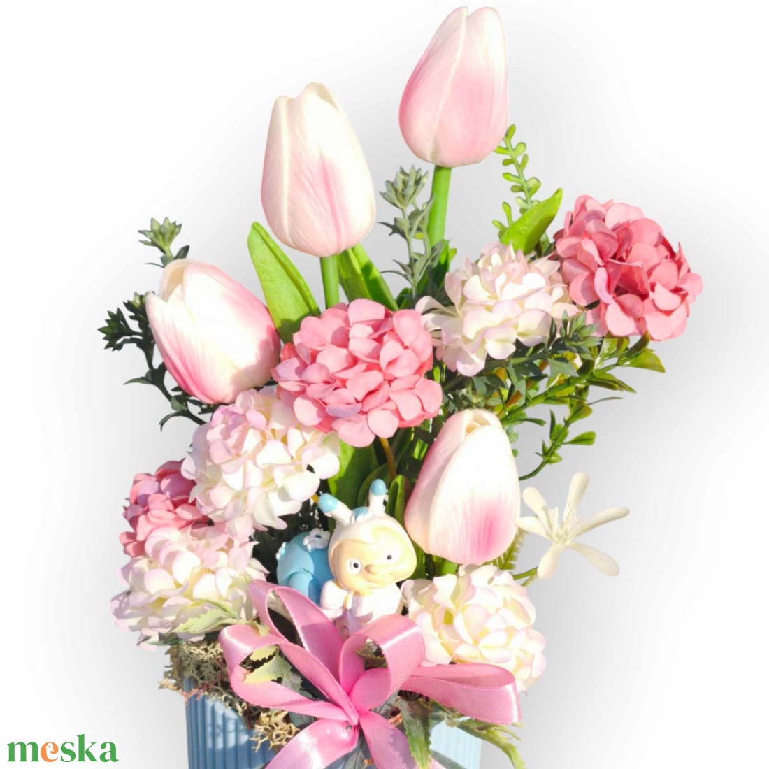 Csigás tavaszi asztaldísz - otthon & életmód - dekoráció - asztal és polc dekoráció - asztaldísz - Meska.hu