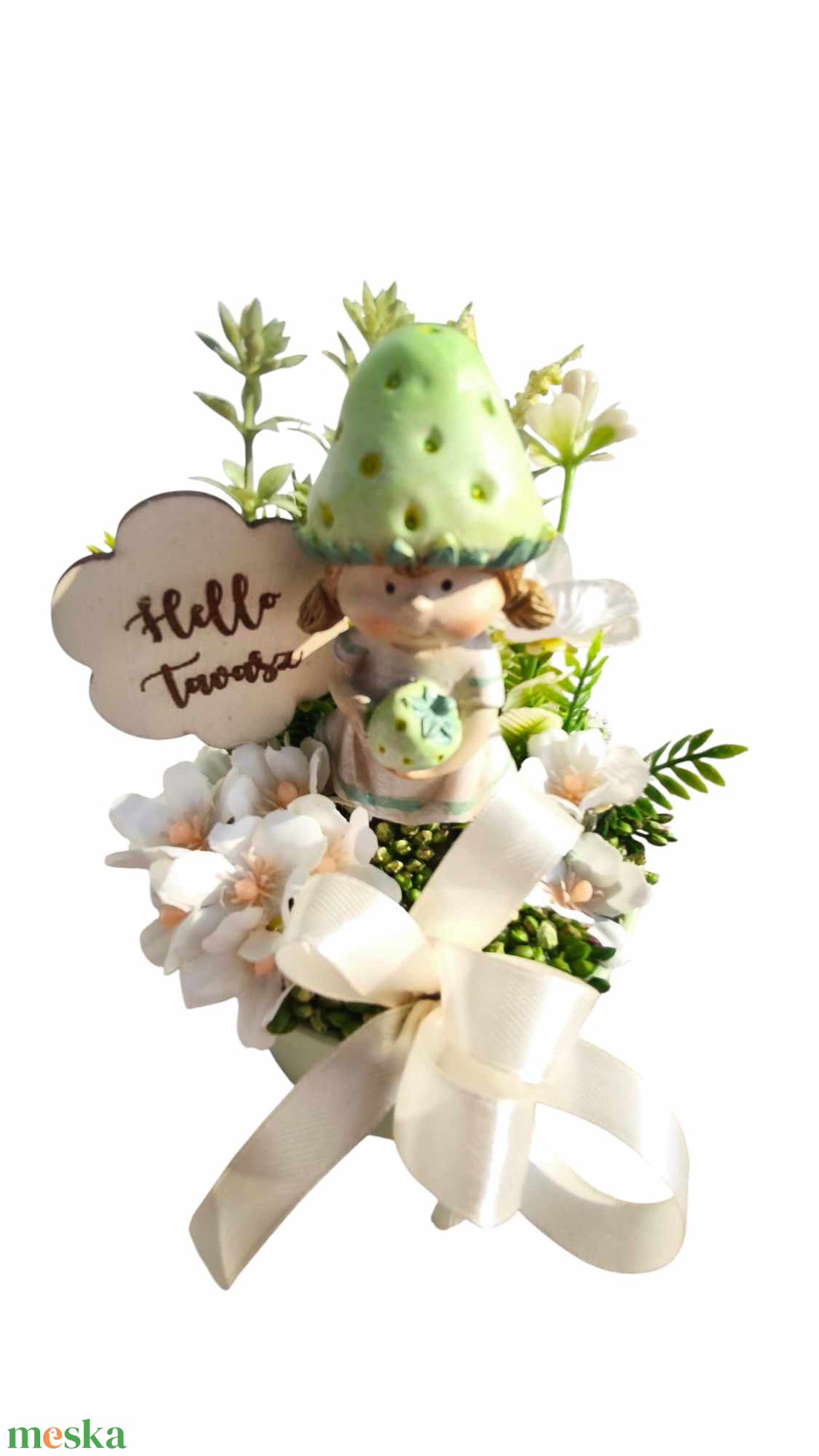 Eperkislány tavaszi asztaldísz - otthon & életmód - dekoráció - asztal és polc dekoráció - asztaldísz - Meska.hu