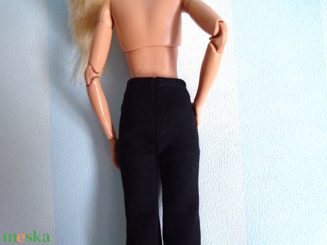 Barbie baba ruha, Fekete szaggatott leggings, nadrág - játék & sport - baba & babaház - barbie ruhák - Meska.hu
