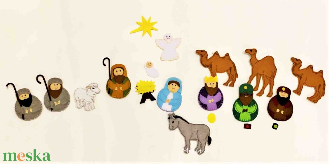 Betlehem 16 figura - játék & sport - bábok - báb készlet - Meska.hu Betlehem 16 figura - játék & sport - bábok - báb készlet - Meska.hu