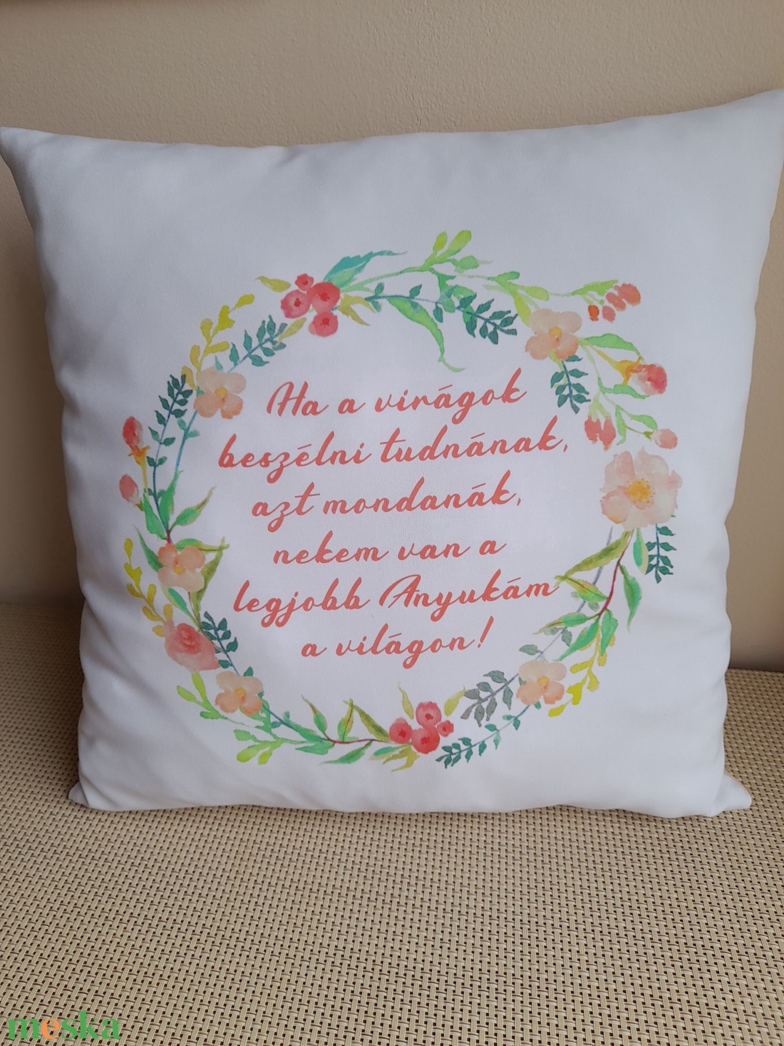 Díszpárna Anyák napi idézettel - otthon & életmód - lakástextil - párna & párnahuzat - díszpárna (belsővel együtt) - Meska.hu