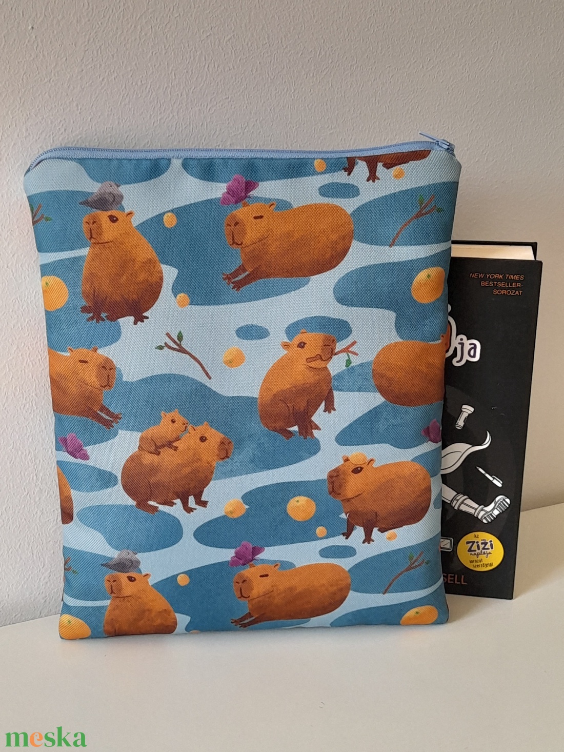 Könyvtok capibara mintás vízálló  - könyv & zene - könyvtok - Meska.hu