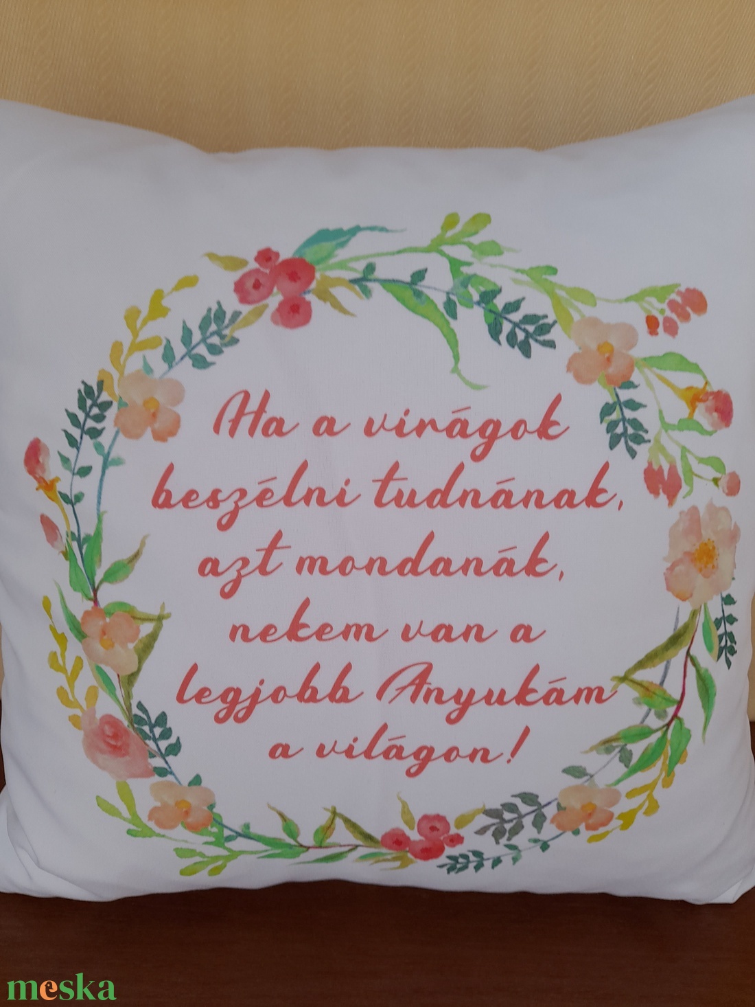 Díszpárna Anyák napi idézettel - otthon & életmód - lakástextil - párna & párnahuzat - díszpárna (belsővel együtt) - Meska.hu
