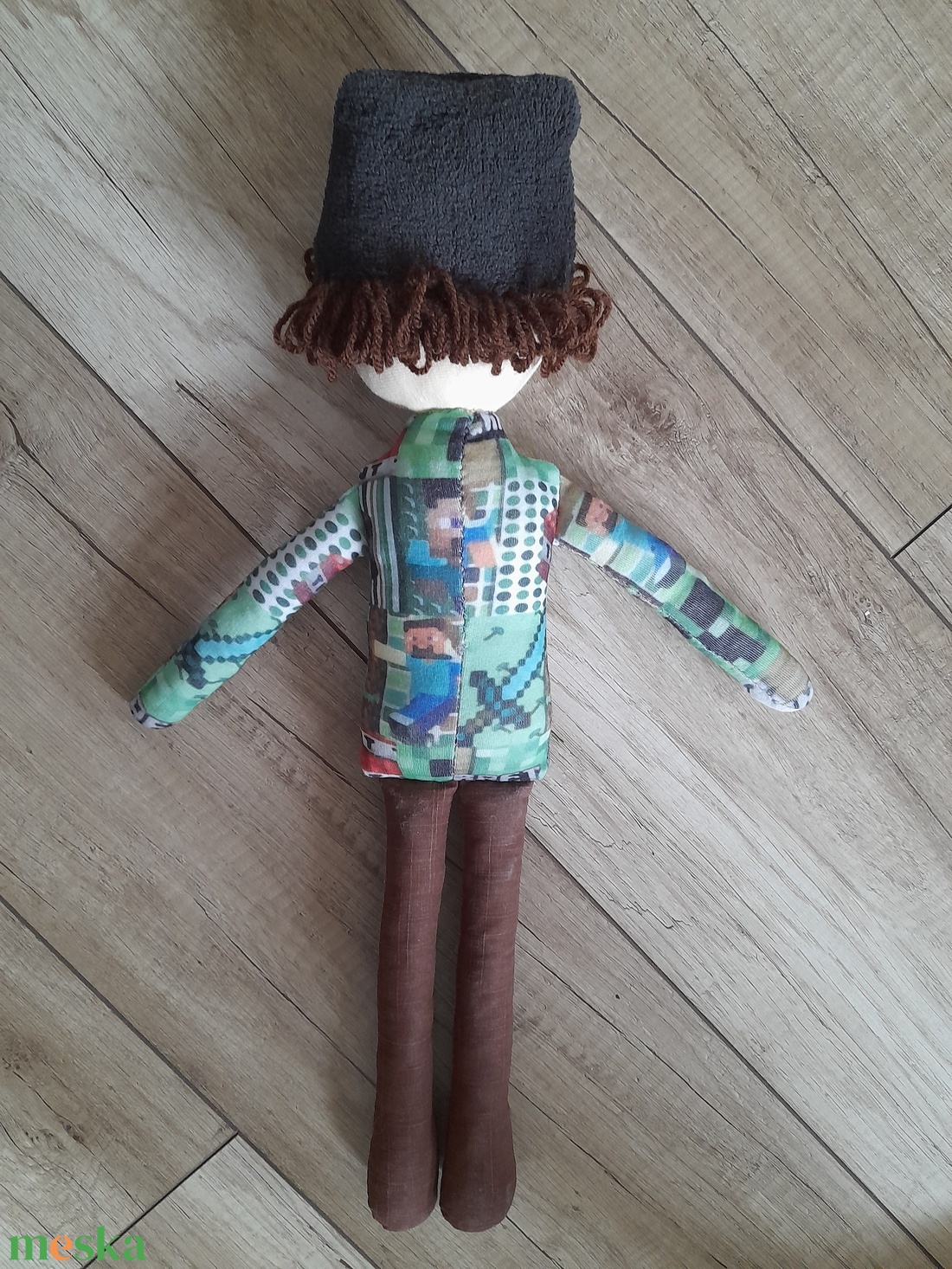 Textil fiú baba sapkás minecraft  - játék & sport - baba & babaház - játékbaba, babakellék - Meska.hu