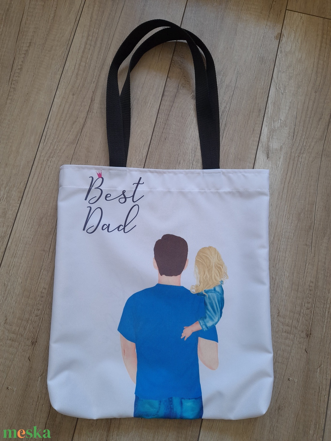 Táska vízlepergető anyagból legjobb apa felírattal  - táska & tok - bevásárlás & shopper táska - shopper, textiltáska, szatyor - Meska.hu