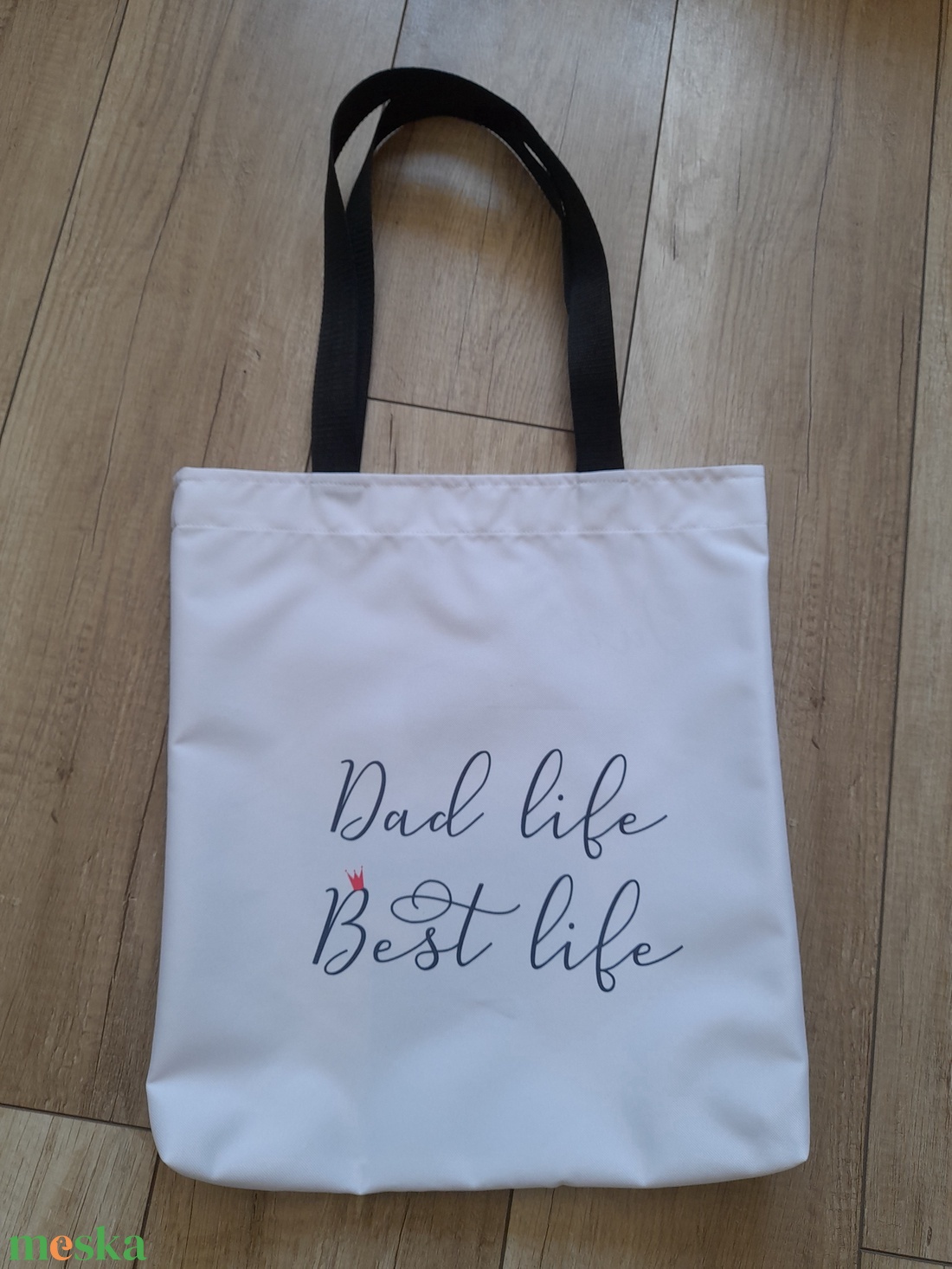 Táska vízlepergető anyagból legjobb apa felírattal  - táska & tok - bevásárlás & shopper táska - shopper, textiltáska, szatyor - Meska.hu