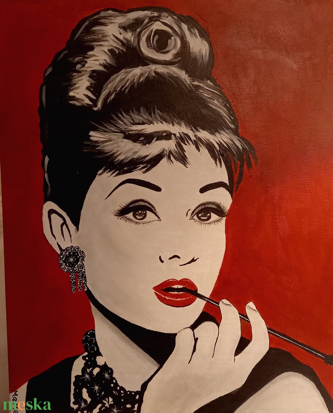 Audrey Hepburn - művészet - festmény - akril - Meska.hu Audrey Hepburn - művészet - festmény - akril - Meska.hu