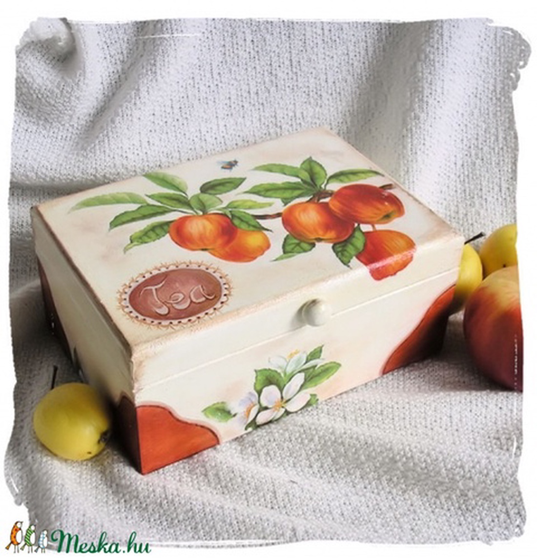 Almás teafiltertartó doboz -  - Meska.hu