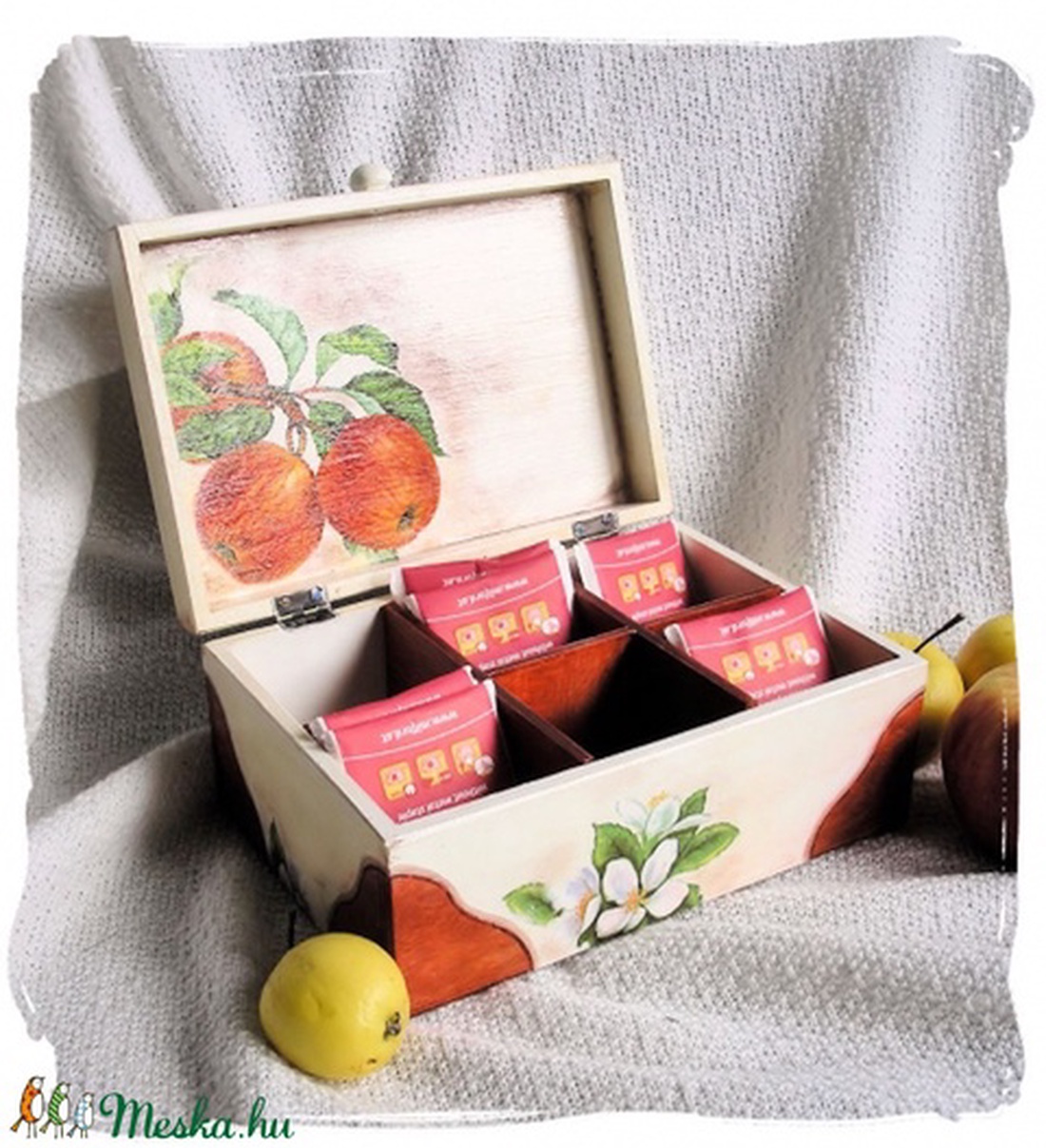 Almás teafiltertartó doboz -  - Meska.hu