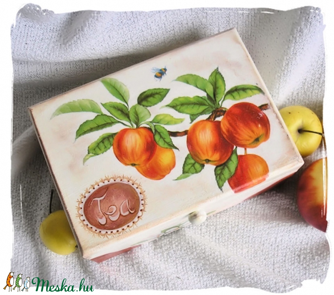 Almás teafiltertartó doboz -  - Meska.hu