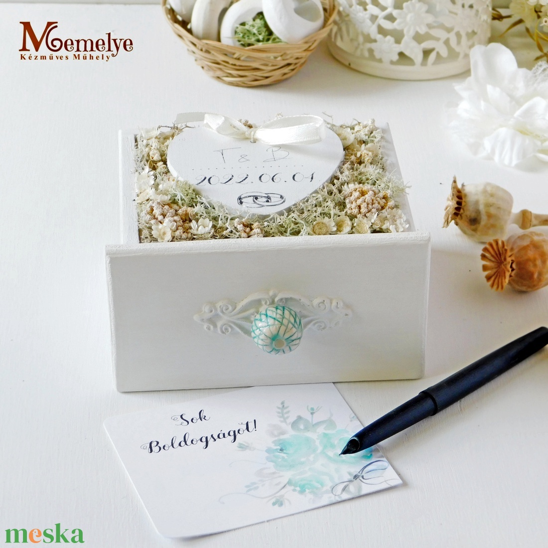 Pénzátadó doboz esküvőre, születésnapra - esküvő - emlék & ajándék - nászajándék - pénzátadó doboz - Meska.hu