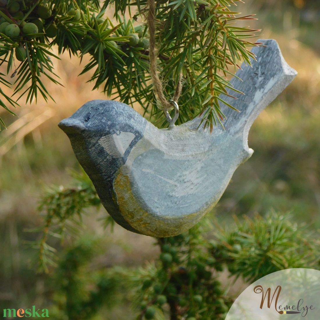 PiCinke - madár formájú kézzel festett fa dísz - otthon & életmód - dekoráció - fali és függő dekoráció - falra akasztható dekor - Meska.hu