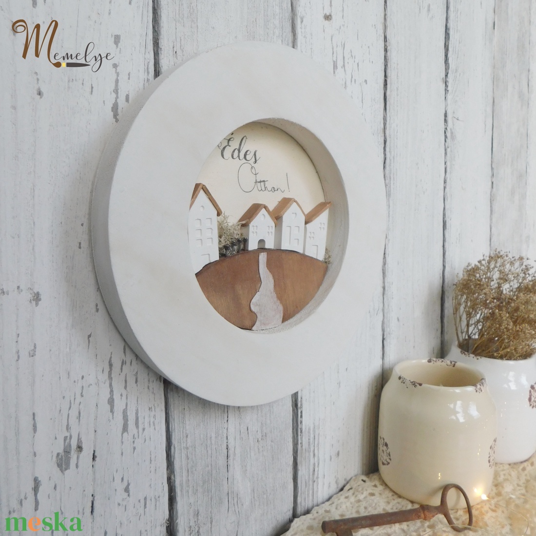 Házikós falikép egyedi felirattal is - otthon & életmód - dekoráció - kép & falikép - fából készült kép - Meska.hu