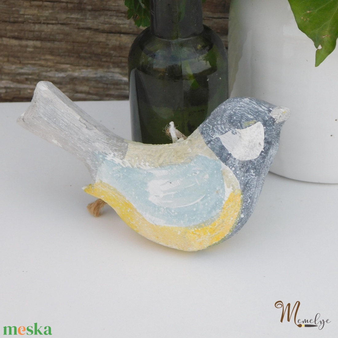 PiCinke - madár formájú kézzel festett fa dísz - otthon & életmód - dekoráció - fali és függő dekoráció - falra akasztható dekor - Meska.hu