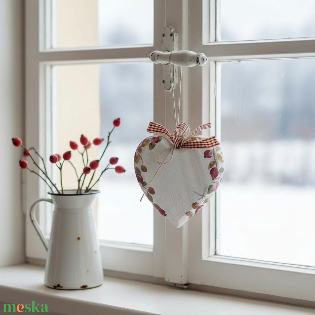 Felakasztható csipkebogyós fa szí, felirattal is - karácsony - karácsonyi lakásdekoráció - karácsonyfadíszek - Meska.hu