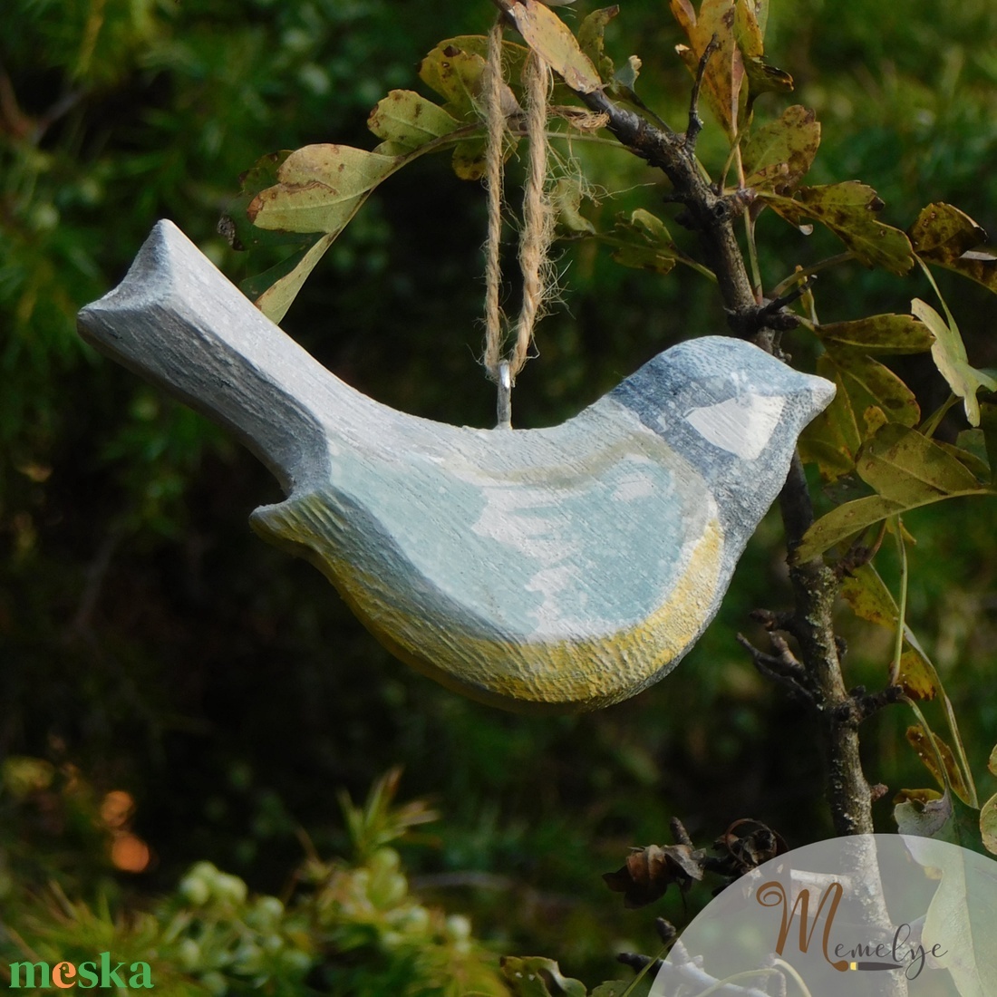 PiCinke - madár formájú kézzel festett fa dísz - otthon & életmód - dekoráció - fali és függő dekoráció - falra akasztható dekor - Meska.hu