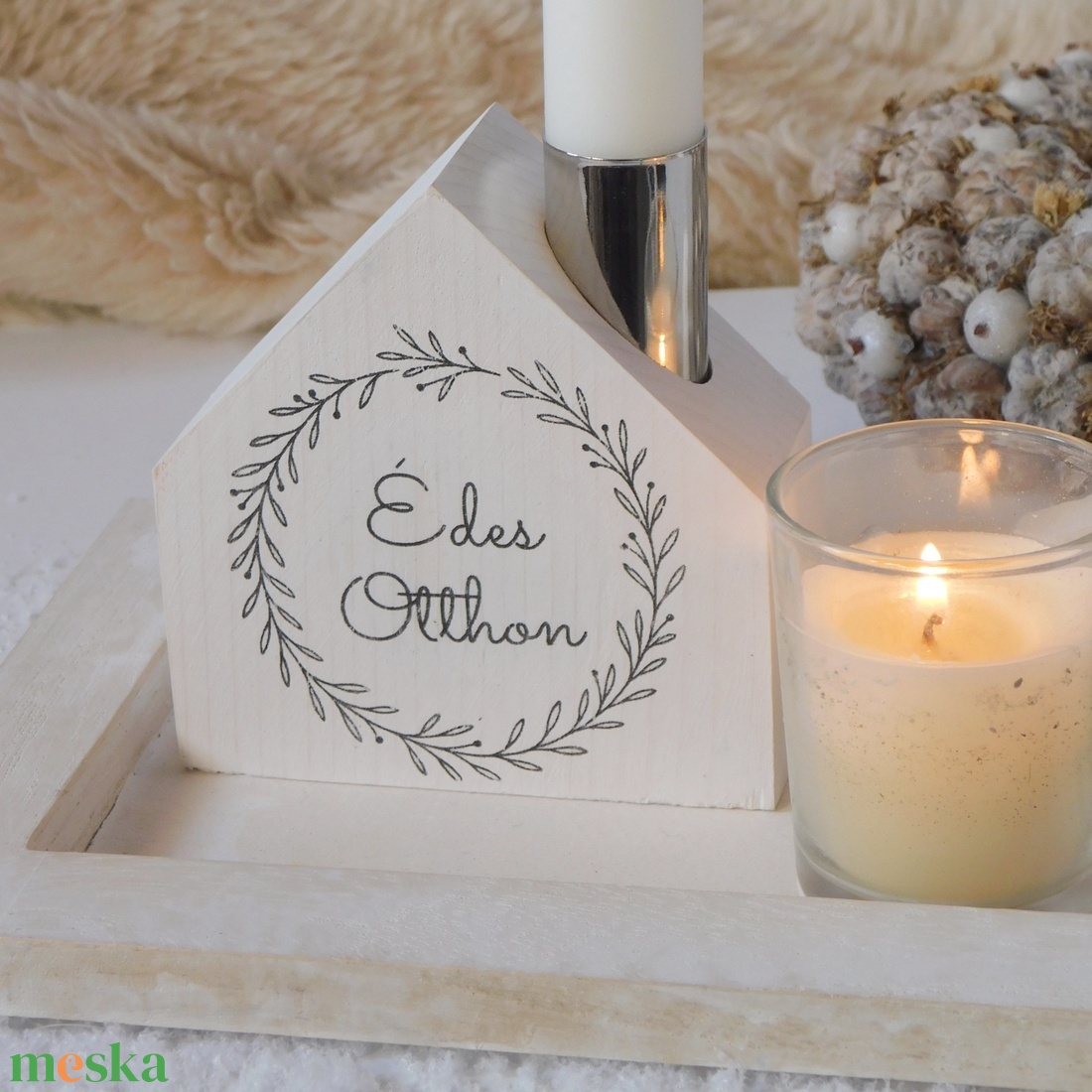 Édes Otthon - házikó gyertyatartó - otthon & életmód - gyertya, illat, aroma - gyertyatartó - Meska.hu