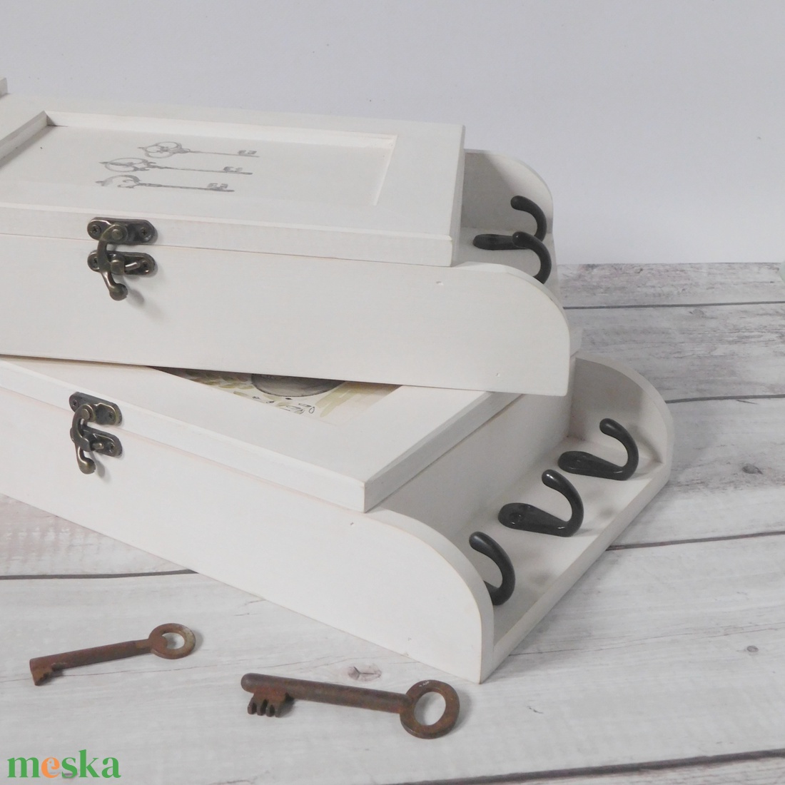 Pipacs Kulcstartó szekrény, kulcsos szekrény, egyedi felirattal is - otthon & életmód - dekoráció - fali és függő dekoráció - fali kulcstartó - Meska.hu