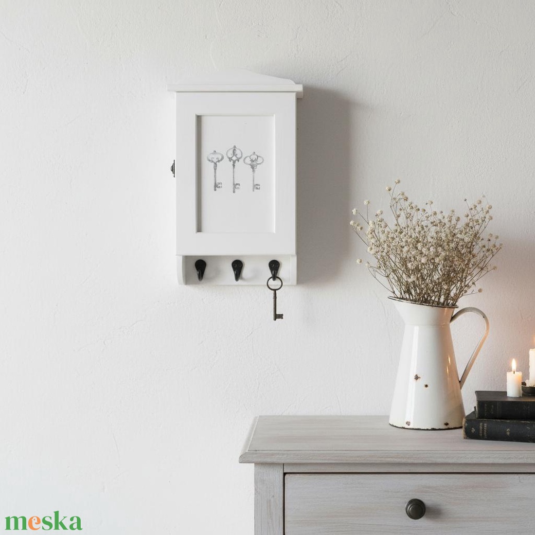Vintage kulcstartó szekrény  - otthon & életmód - dekoráció - fali és függő dekoráció - fali kulcstartó - Meska.hu