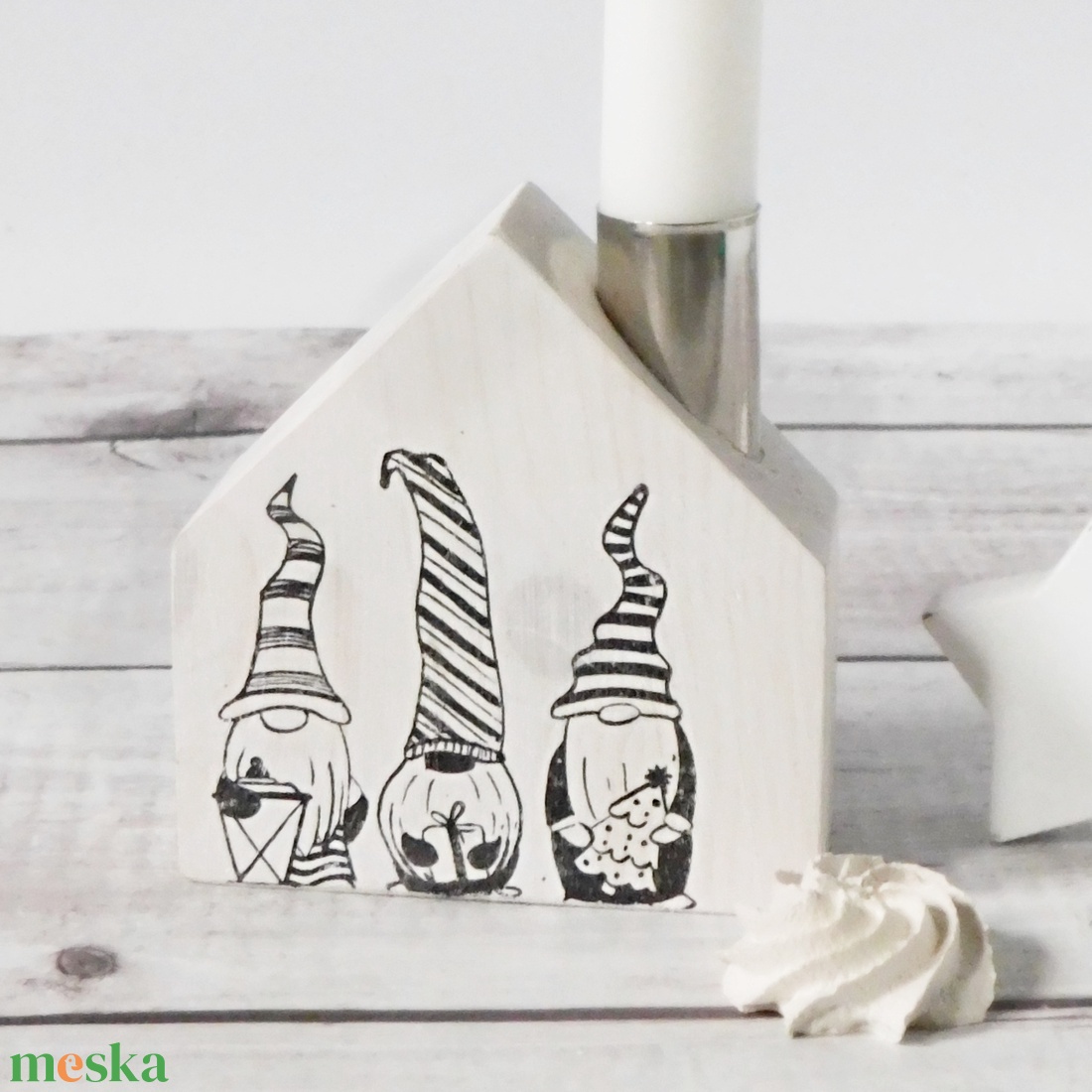 Manós Házikó gyertyatartó - otthon & életmód - gyertya, illat, aroma - gyertyatartó - Meska.hu