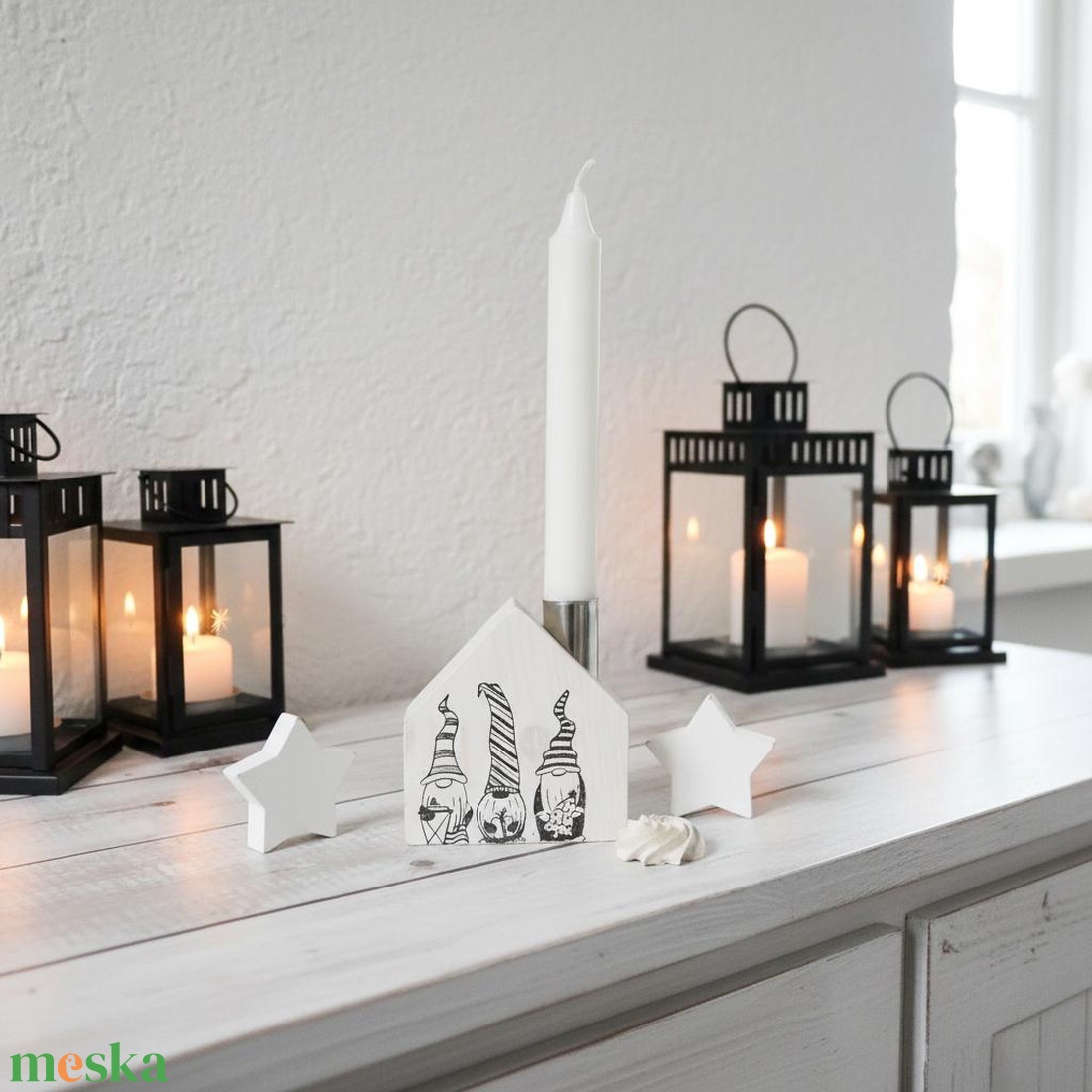 Manós Házikó gyertyatartó - otthon & életmód - gyertya, illat, aroma - gyertyatartó - Meska.hu