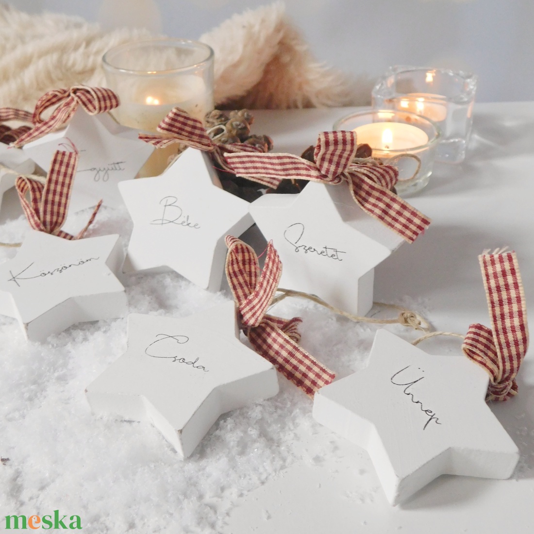 Kicsi Csillag dísz egyedi felirattal - karácsony - karácsonyi lakásdekoráció - karácsonyfadíszek - Meska.hu