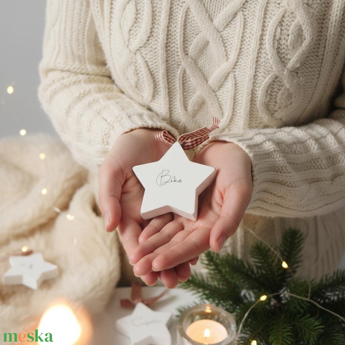 Kicsi Csillag dísz egyedi felirattal - karácsony - karácsonyi lakásdekoráció - karácsonyfadíszek - Meska.hu