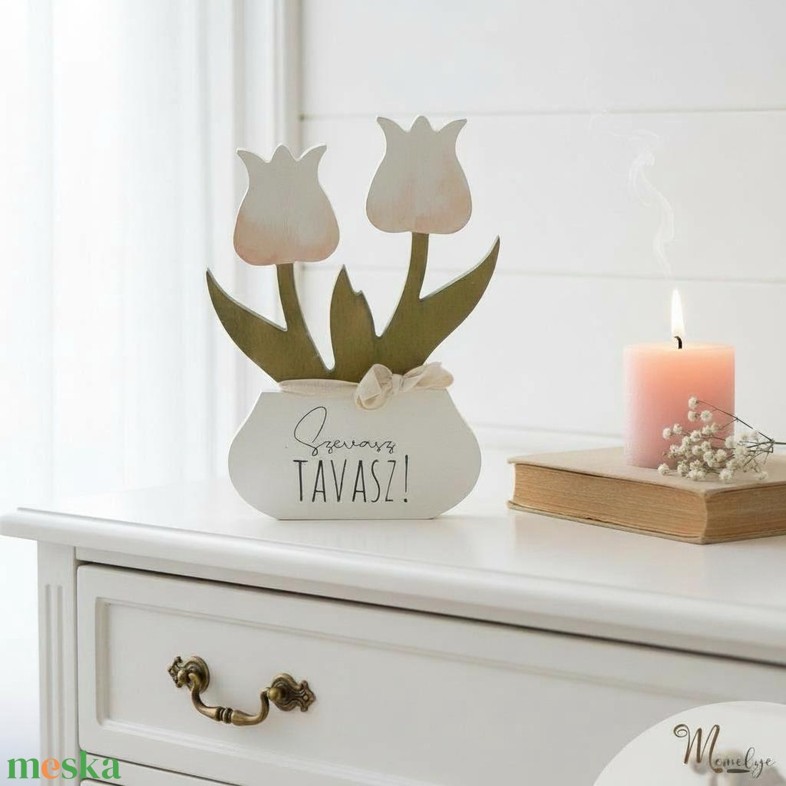 Kézműves tulipán dekoráció � személyre szabható - otthon & életmód - virágdekoráció - virágdíszek - asztali virágdísz - Meska.hu