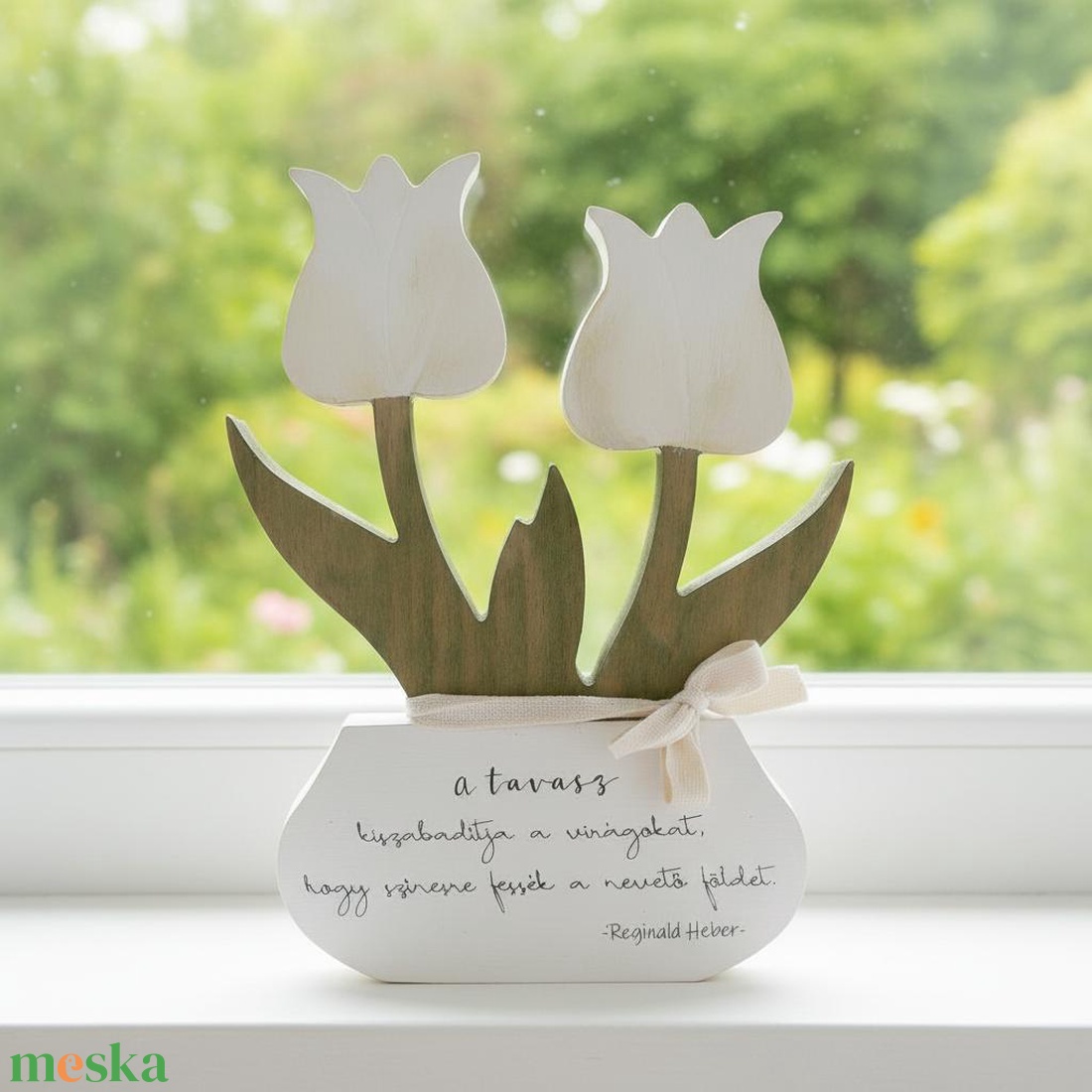 Kézműves tulipán dekoráció � személyre szabható - otthon & életmód - virágdekoráció - virágdíszek - asztali virágdísz - Meska.hu