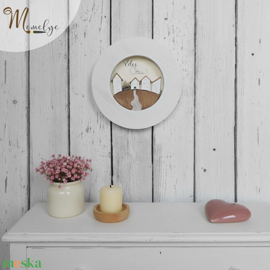 Házikós falikép egyedi felirattal is - otthon & életmód - dekoráció - kép & falikép - fából készült kép - Meska.hu