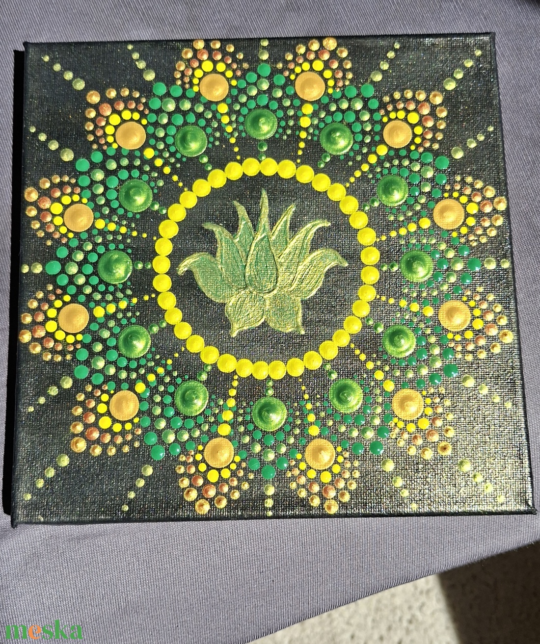 Egészség mandala 20x20 cm - művészet - festmény - akril - Meska.hu Egészség mandala 20x20 cm - művészet - festmény - akril - Meska.hu