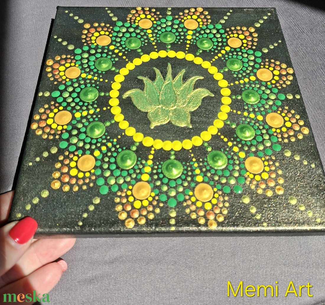 Egészség mandala 20x20 cm - művészet - festmény - akril - Meska.hu Egészség mandala 20x20 cm - művészet - festmény - akril - Meska.hu