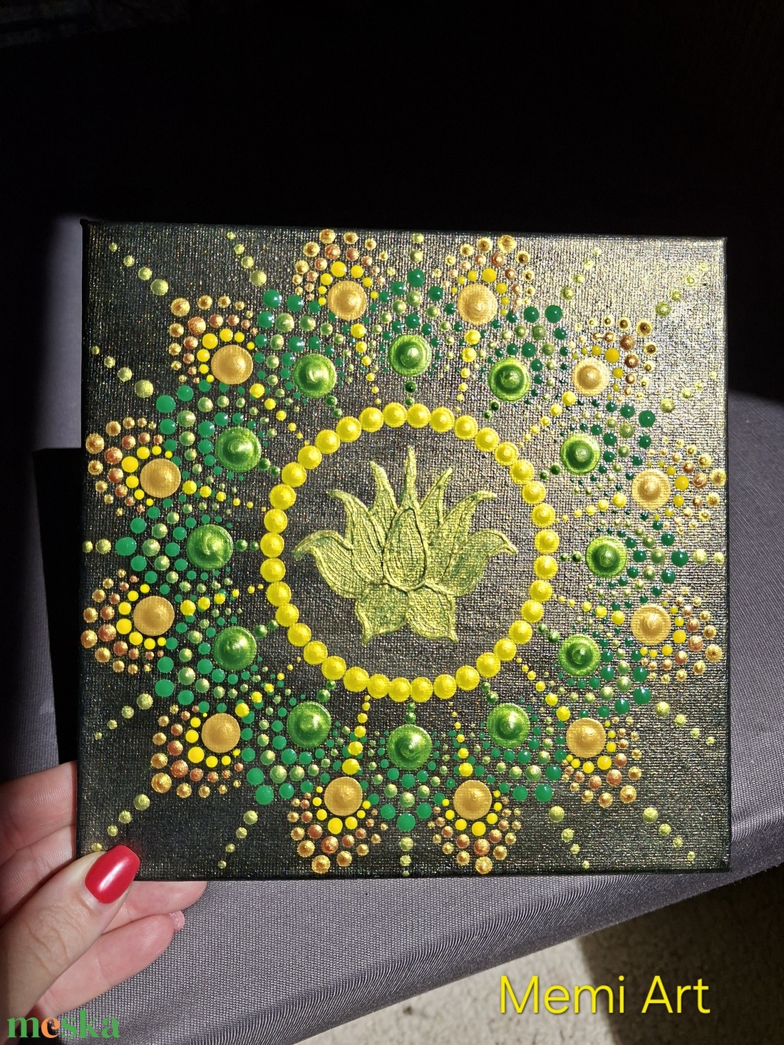 Egészség mandala 20x20 cm - művészet - festmény - akril - Meska.hu Egészség mandala 20x20 cm - művészet - festmény - akril - Meska.hu