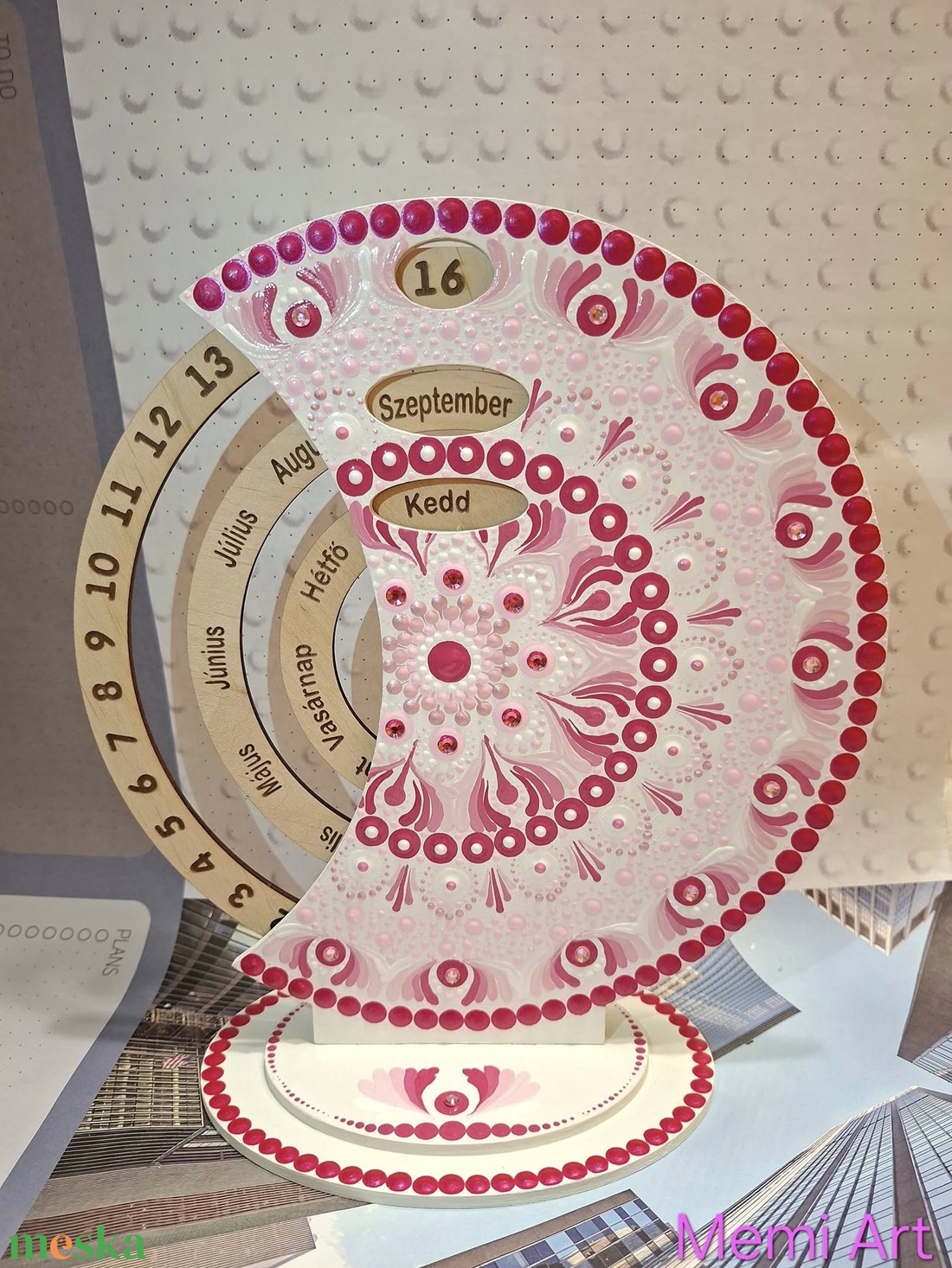 Öröknaptár 25cm rózsaszín mandala mintával fehér alapra - otthon & életmód - dekoráció - fali és függő dekoráció - falinaptár & öröknaptár - Meska.hu Öröknaptár 25cm rózsaszín mandala mintával fehér alapra - otthon & életmód - dekoráció - fali és függő dekoráció - falinaptár & öröknaptár - Meska.hu