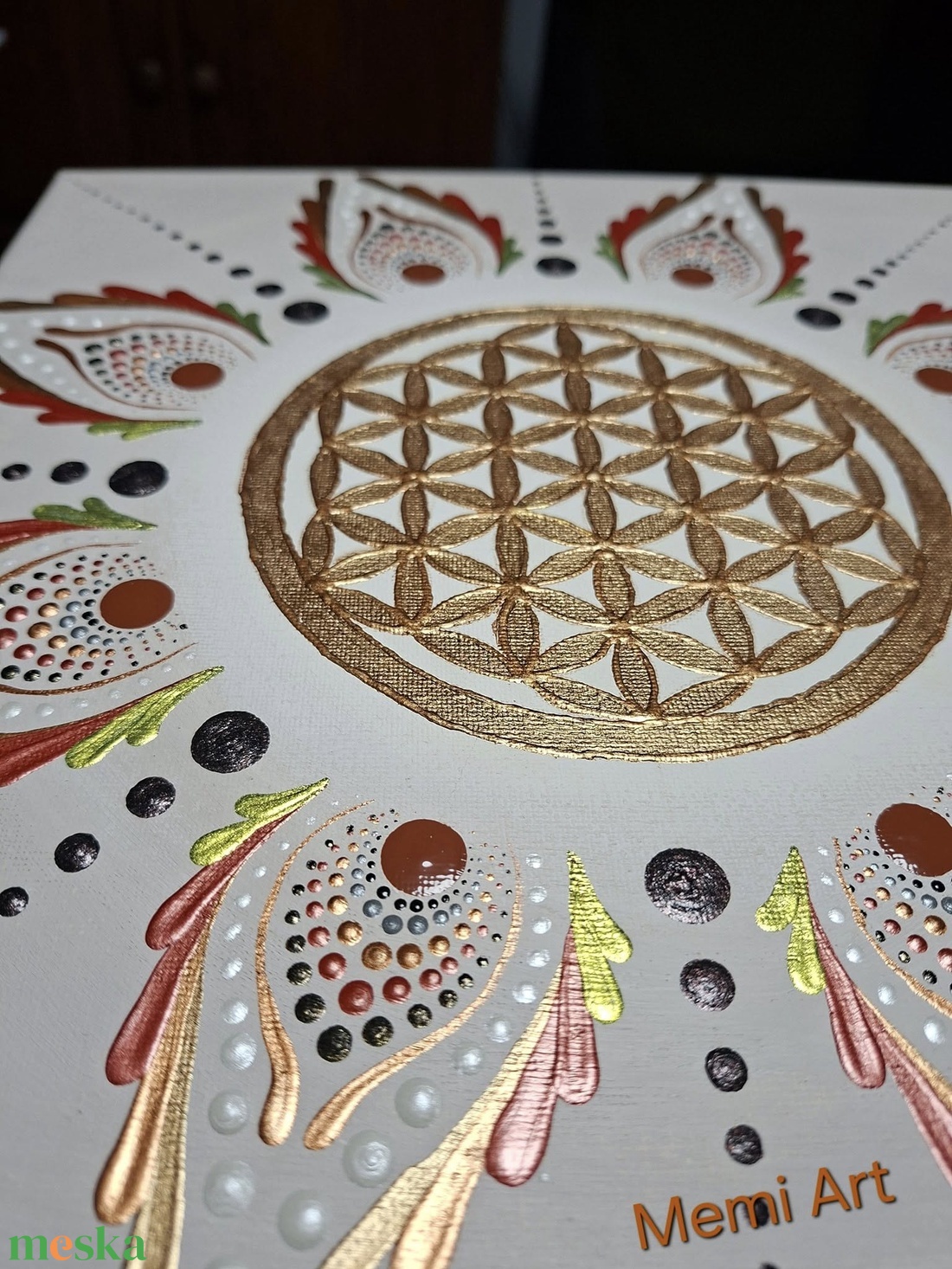 Életvirág mandala 30x30 cm - otthon & életmód - dekoráció - spiritualitás - mandala - Meska.hu