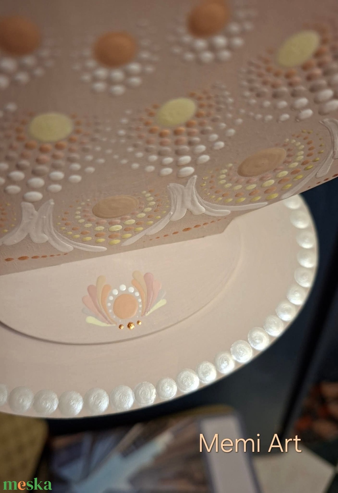 Öröknaptár 21cm bézs-fehér mandala mintával - otthon & életmód - dekoráció - fali és függő dekoráció - falinaptár & öröknaptár - Meska.hu Öröknaptár 21cm bézs-fehér mandala mintával - otthon & életmód - dekoráció - fali és függő dekoráció - falinaptár & öröknaptár - Meska.hu