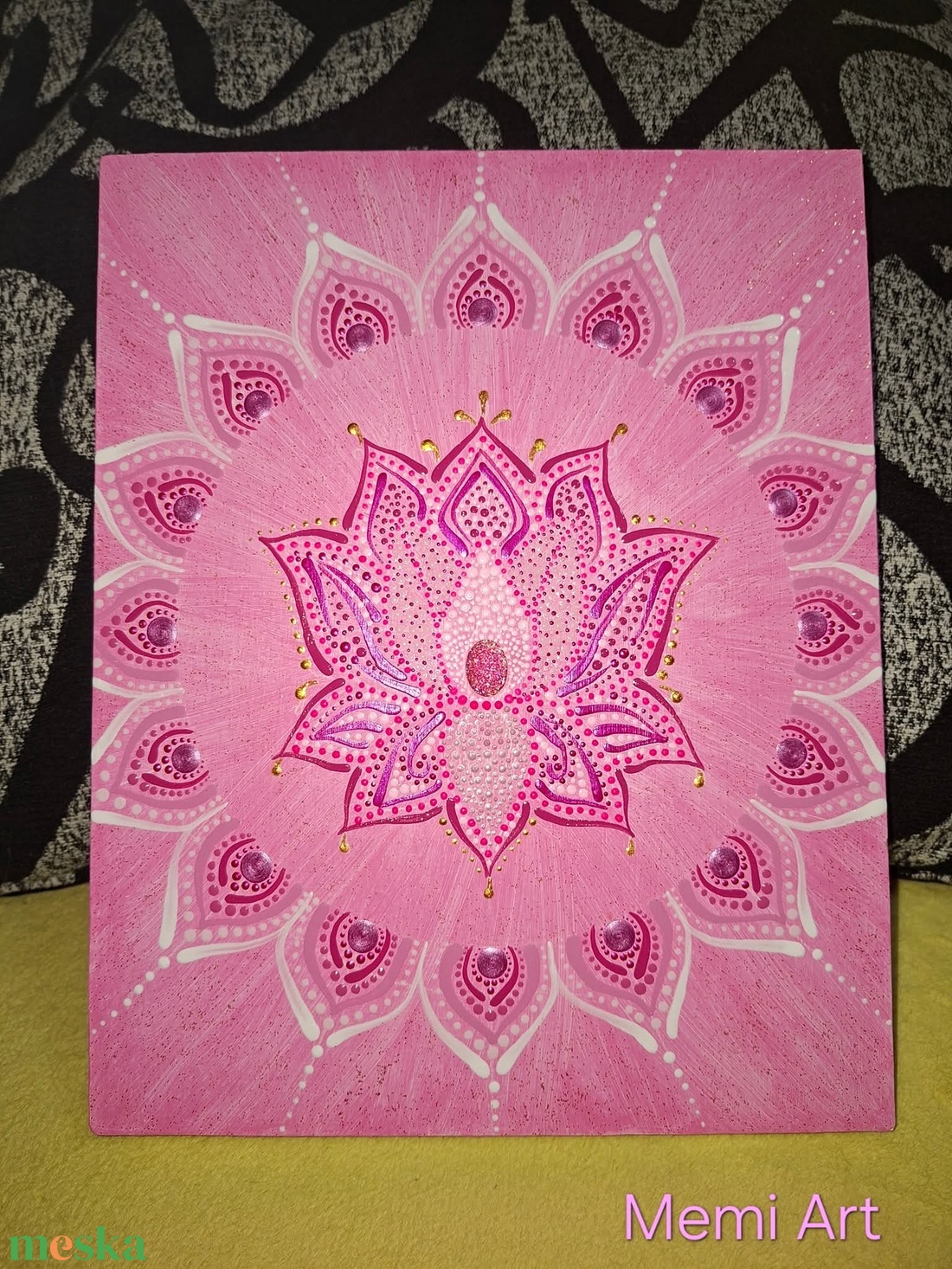 A Szív Fénye mandala 24x30 cm - otthon & életmód - dekoráció - spiritualitás - mandala - Meska.hu