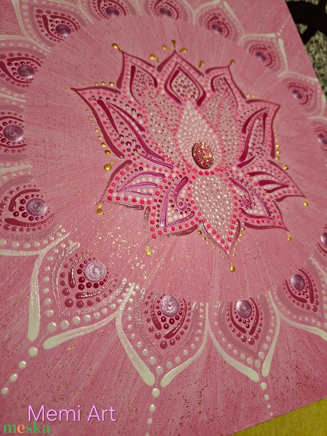 A Szív Fénye mandala 24x30 cm - otthon & életmód - dekoráció - spiritualitás - mandala - Meska.hu