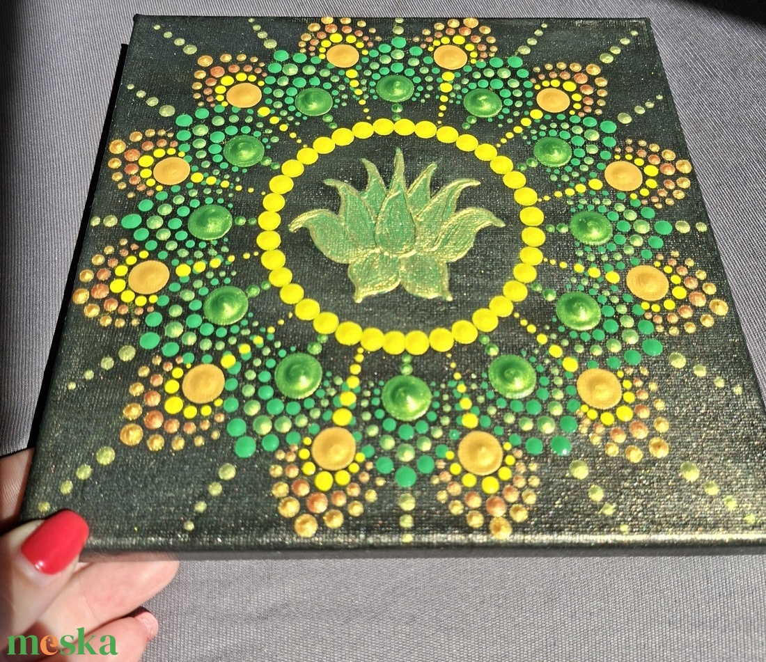 Egészség mandala 20x20 cm - otthon & életmód - dekoráció - spiritualitás - mandala - Meska.hu