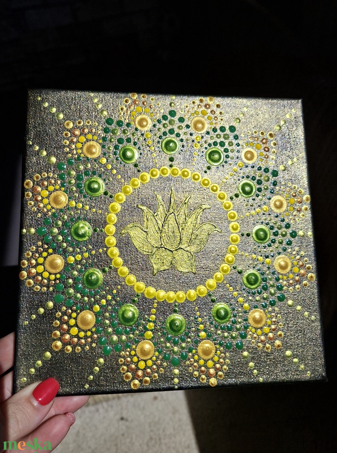 Egészség mandala 20x20 cm - otthon & életmód - dekoráció - spiritualitás - mandala - Meska.hu