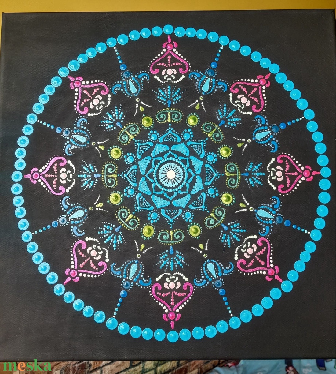 Lélekvirág mandala 40x40 cm - otthon & életmód - dekoráció - spiritualitás - mandala - Meska.hu