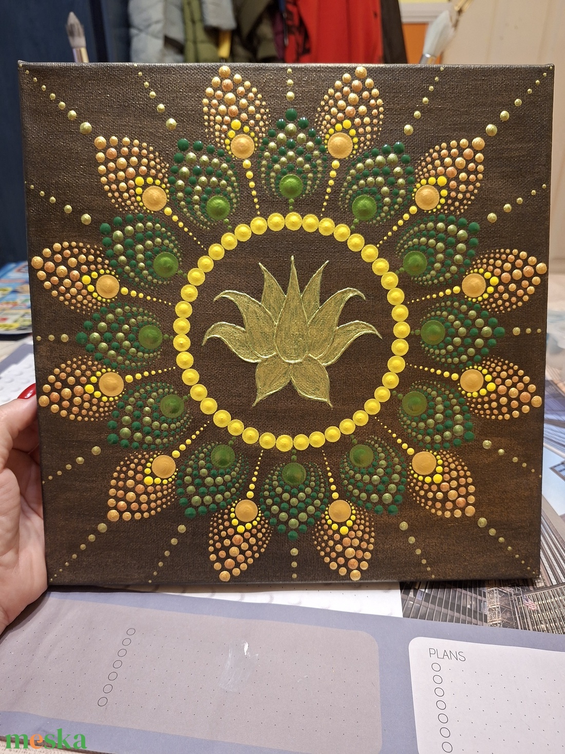Egészség mandala 30x30 cm - otthon & életmód - dekoráció - spiritualitás - mandala - Meska.hu