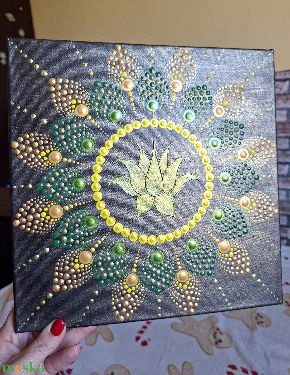 Egészség mandala 30x30 cm - otthon & életmód - dekoráció - spiritualitás - mandala - Meska.hu
